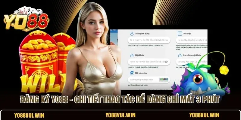 Điều kiện tạo tài khoản YO88: từ 18 tuổi, thông tin chính xác