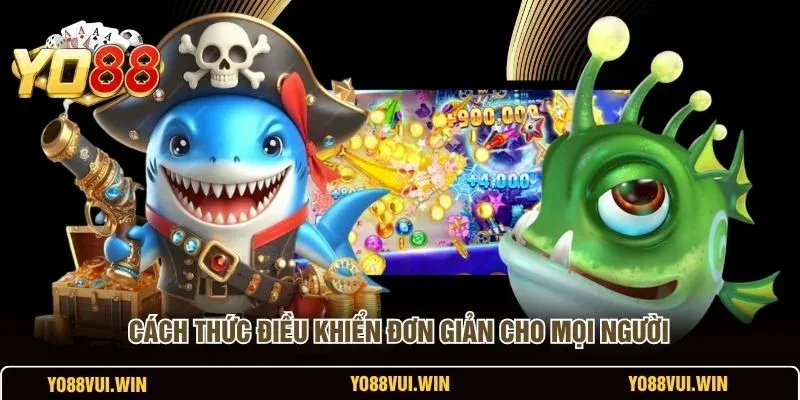 Người chơi chọn súng và ngắm bắn vào đầu cá trong phòng săn cá dành cho người mới
