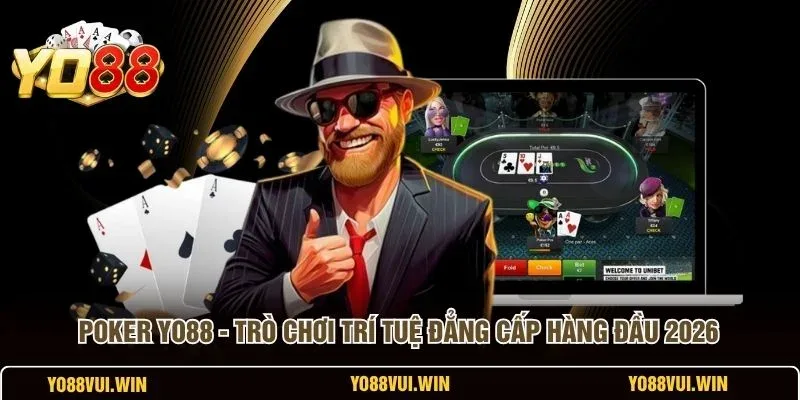 Người chơi quan sát đối thủ và cân nhắc mức cược trên bàn poker